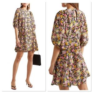 LES RÊVERIES Floral Silk Crepe De Chine Dress 6